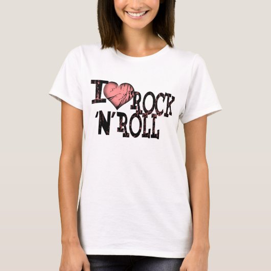 Ik hou van rock en roll t-shirt (Voorkant)