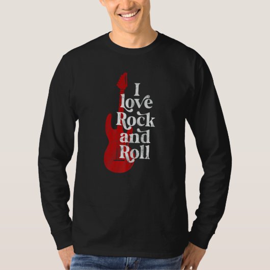 Ik hou van rock en roll t-shirt (Voorkant)