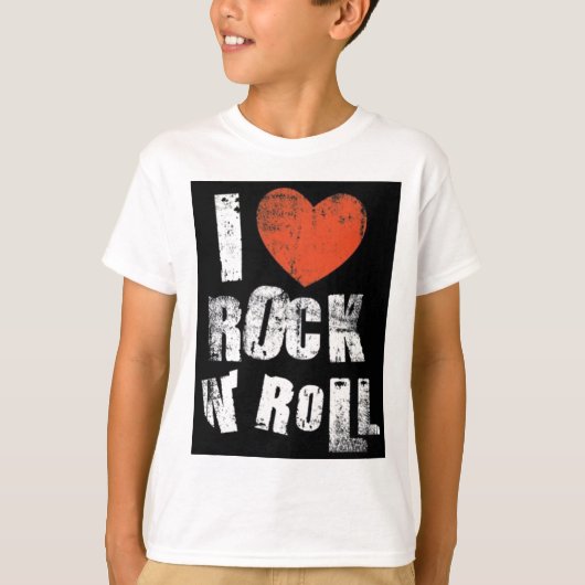 ik hou van rock en roll t-shirt (Voorkant)