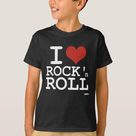 Ik hou van rock en roll t-shirt (Voorkant)