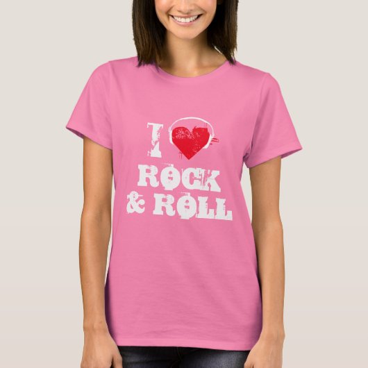 Ik hou van rock en roll t-shirt (Voorkant)
