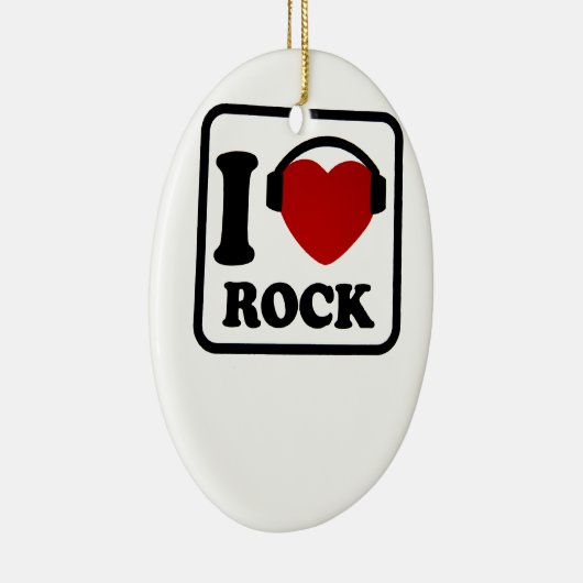 Ik hou van Rock Keramisch Ornament (Rechts)