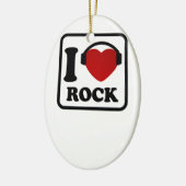 Ik hou van Rock Keramisch Ornament (Links)