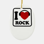 Ik hou van Rock Keramisch Ornament (Voorkant)