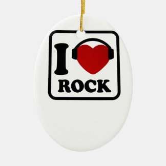 Ik hou van Rock Keramisch Ornament