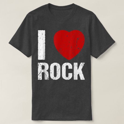 Ik hou van Rock Music Rock 'n' Roll T-shirt (Design voorkant)