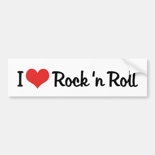 Ik hou van Rock 'n Roll bumpersticker (Voorkant)