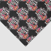 Ik hou van rock n roll elektrische gitaar betegeld tissuepapier (Detail)