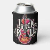 Ik hou van rock n roll elektrische gitaar schilder blikjeskoeler (Blikje Achterkant)