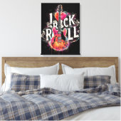 Ik hou van rock n roll elektrische gitaar schilder canvas afdruk (Insitu (Slaapkamer))