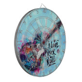 Ik hou van rock n roll elektrische gitaar schilder dartbord (Voorkant Links)