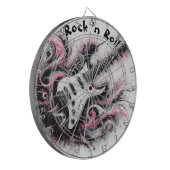 Ik hou van rock n roll elektrische gitaar schilder dartbord (Voorkant Links)