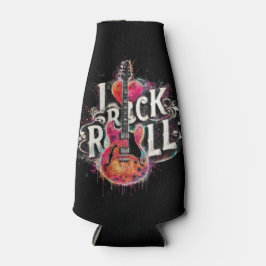 Ik hou van rock n roll elektrische gitaar schilder flesjeskoeler
