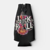 Ik hou van rock n roll elektrische gitaar schilder flesjeskoeler (Achterkant)