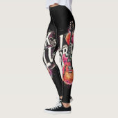 Ik hou van rock n roll elektrische gitaar schilder leggings (Links)