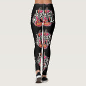 Ik hou van rock n roll elektrische gitaar schilder leggings (Achterkant)