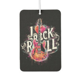 Ik hou van rock n roll elektrische gitaar schilder luchtverfrisser
