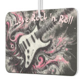 Ik hou van rock n roll elektrische gitaar schilder luchtverfrisser (Links)