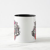 Ik hou van rock n roll elektrische gitaar schilder mok (Midden)