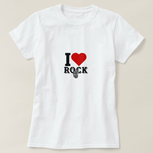 Ik hou van rock-'n-roll-liefhebbers t-shirt (Design voorkant)