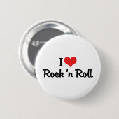 Ik hou van Rock 'n Roll Ronde Button 5,7 Cm (Voorkant /achterkant)