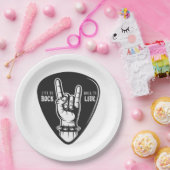 Ik hou van rock papieren bordje (Feest)