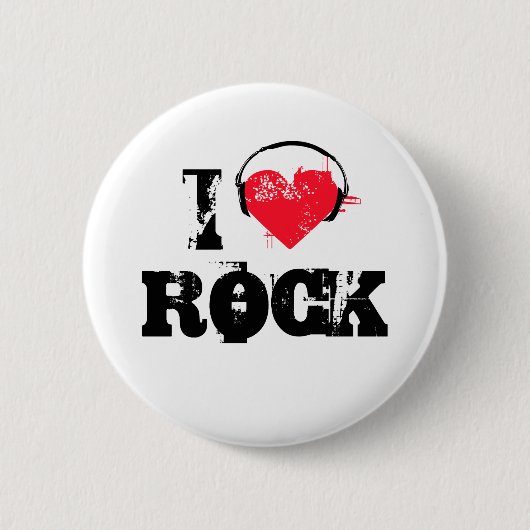 Ik hou van rock ronde button 5,7 cm (Voorkant)