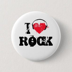 Ik hou van rock ronde button 5,7 cm