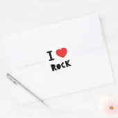 Ik hou van Rock Ronde Sticker (Envelop)