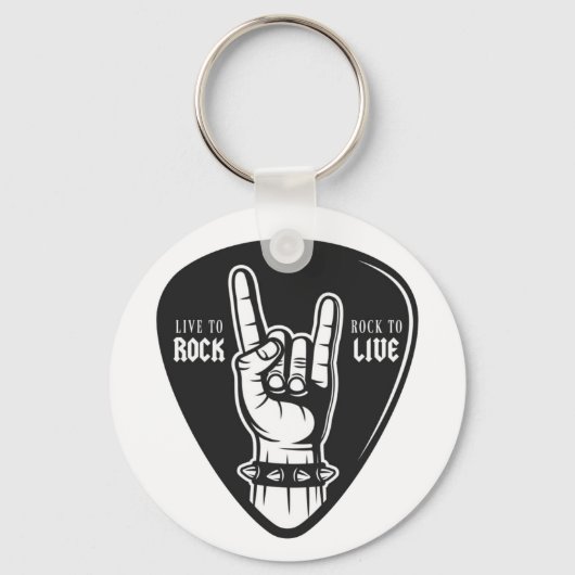 Ik hou van rock sleutelhanger (Voorkant)