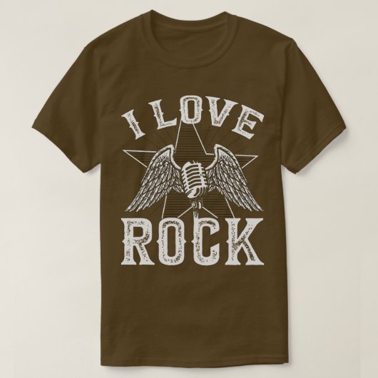 Ik hou van rock t-shirt (Design voorkant)