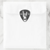 Ik hou van rock vierkante sticker (Tas)