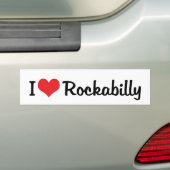 Ik hou van Rockabilly Bumpersticker (Op auto)