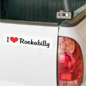 Ik hou van Rockabilly Bumpersticker (Op Truck)