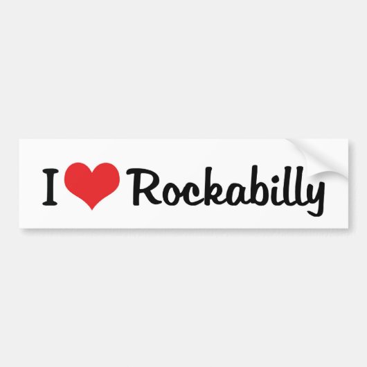 Ik hou van Rockabilly Bumpersticker (Voorkant)
