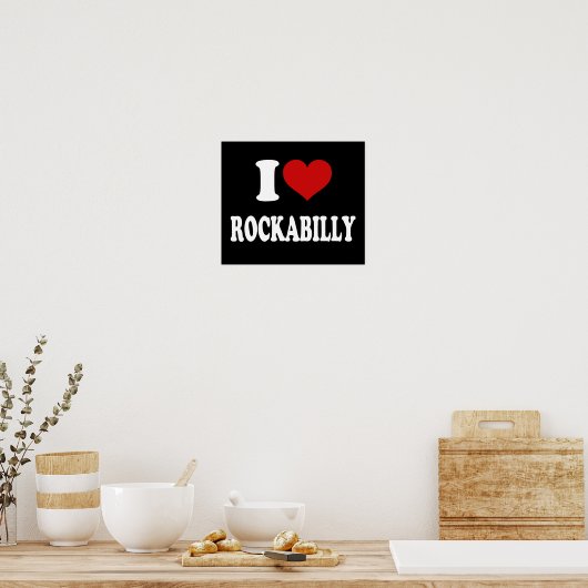 Ik hou van Rockabilly Poster (Keuken)