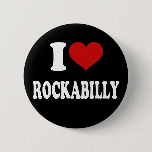 Ik hou van Rockabilly Ronde Button 5,7 Cm (Voorkant)