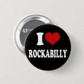 Ik hou van Rockabilly Ronde Button 5,7 Cm (Voorkant /achterkant)