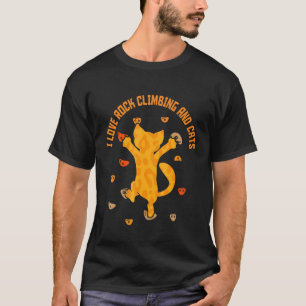 Ik hou van rockbeklimming en katten die bergbeklim t-shirt