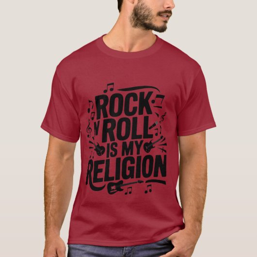 Ik hou van rockmuziek t-shirt (Voorkant)
