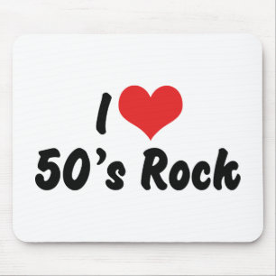 Ik hou van rockmuziek uit de jaren 50 muismat
