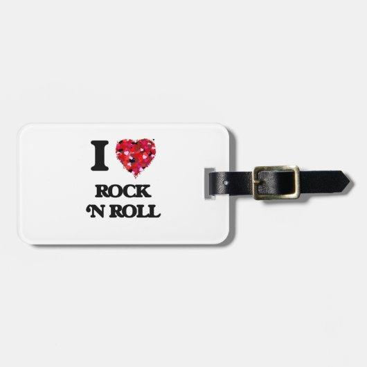 Ik hou van Rock'N Roll Bagagelabel (Voorkant horizontaal)
