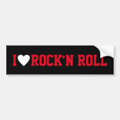 ik hou van rock'n roll bumpersticker (Voorkant)