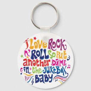 Ik hou van rock'n roll sleutelhanger