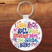Ik hou van rock'n roll sleutelhanger (Voorkant)