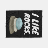 Ik hou van Rocks - Funny Geologist Miner Rock Houn Fleece Deken (Voorkant (Horizontaal))