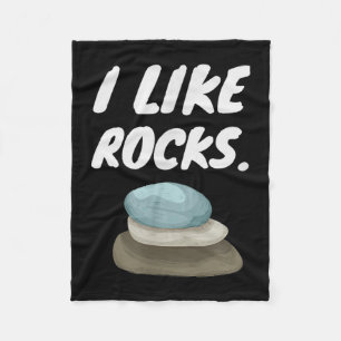 Ik hou van Rocks - Funny Geologist Miner Rock Houn Fleece Deken