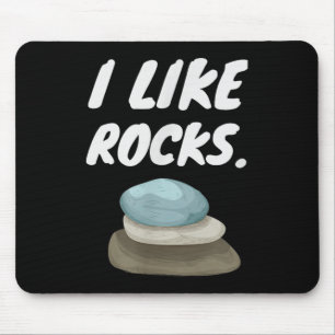Ik hou van Rocks - Funny Geologist Miner Rock Houn Muismat