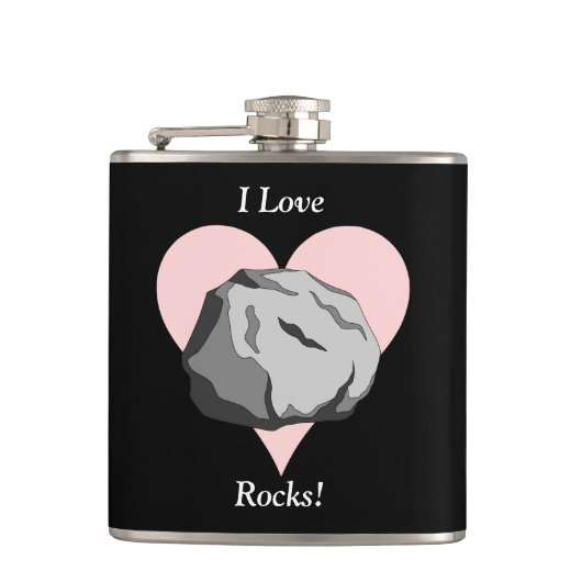 Ik hou van Rocks! Heupfles (Voorkant)