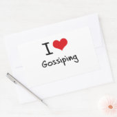 Ik hou van roddelen rechthoekige sticker (Envelop)